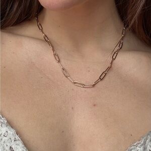 Sophisticated Gold Link Necklace